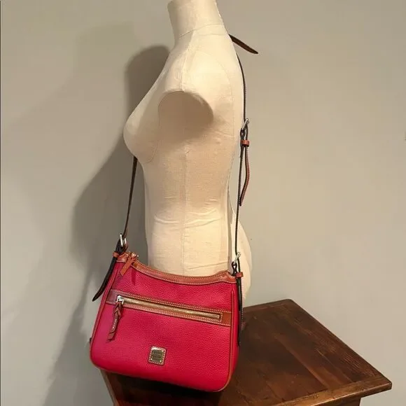 Dooney & Bourke Pebble Leather Presley Crossbody Red - Picture 2 of 15
